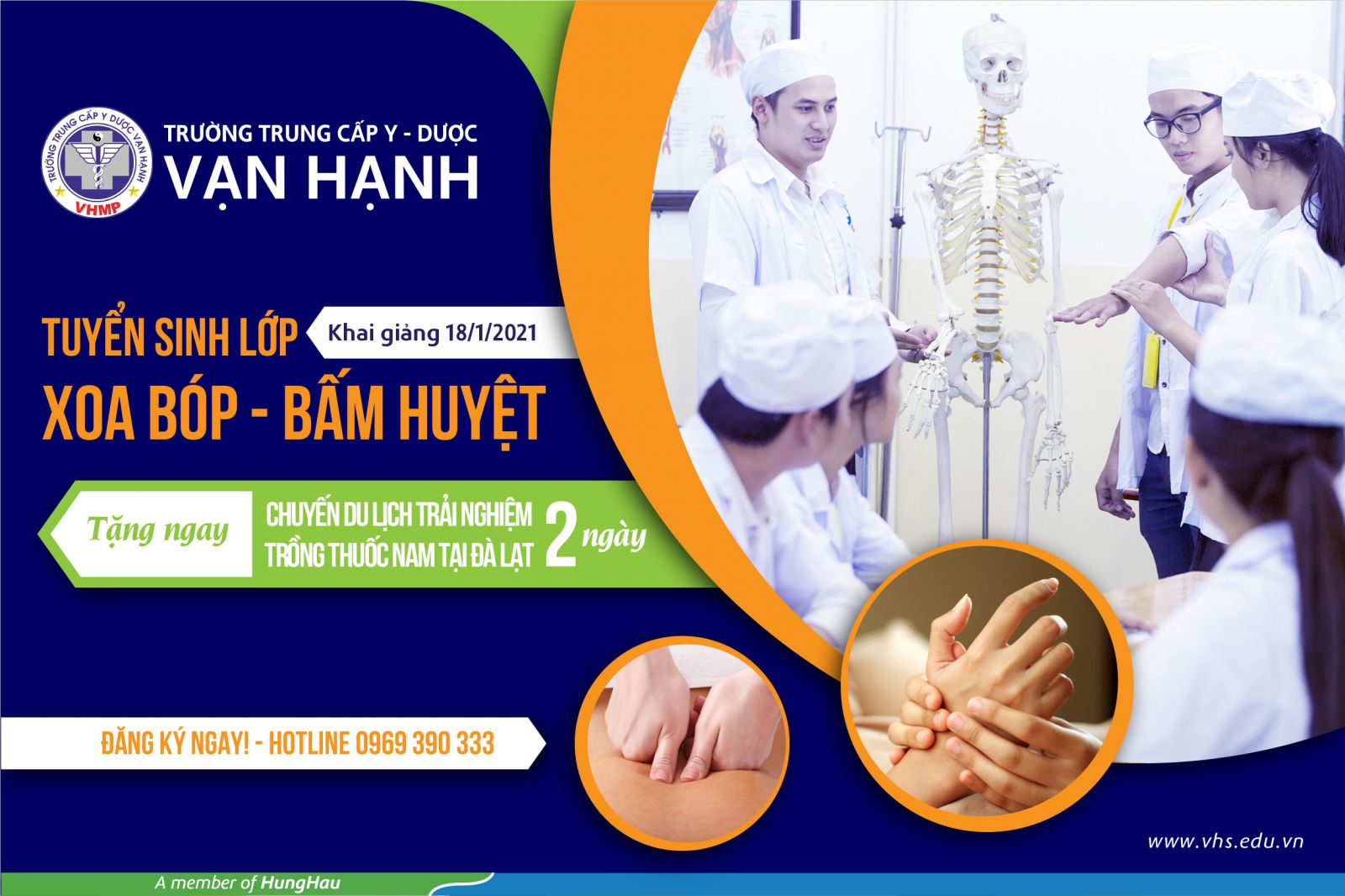 Giới thiệu khoá học XOA BÓP - BẤM HUYỆT - Y DƯỢC VẠN HẠNH